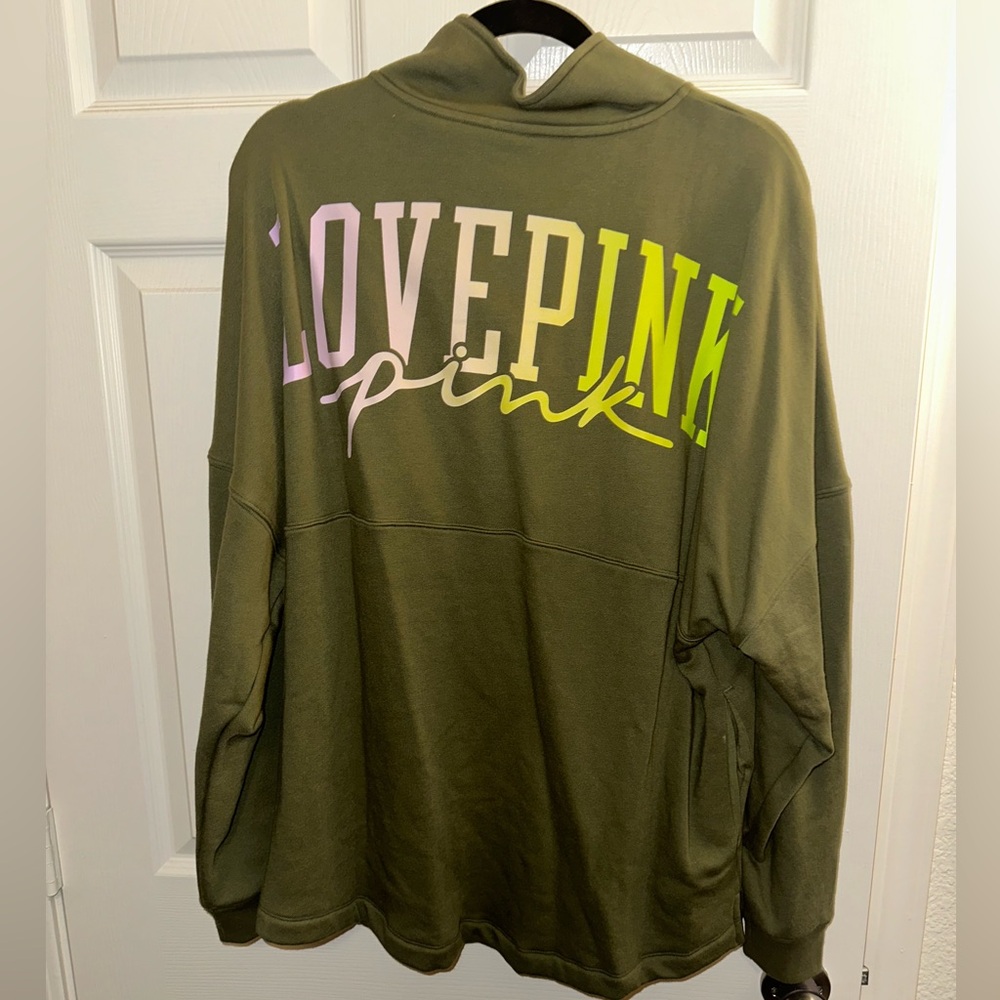 VS PINK half zip crew